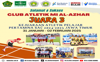 Club Atletik MI Al-Azhar Menganti Raih Juara 3 dan Winner Kanga's Family SAC Tingkat Jawa Timur Tahun 2025